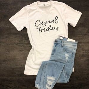Casual Friday Graphic Crew Neck Softstyle Tee